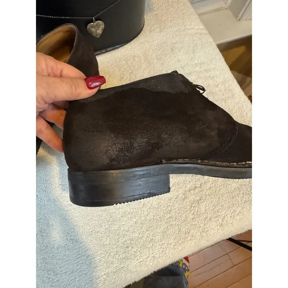 Luigi Borrelli Brown Suede Ankle Lace-Up Men’s Boots Size 10.5(800